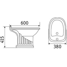 Биде CeramaLux Lux Classic J-816 Белое