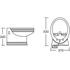 Биде CeramaLux Lux Classic 2031 подвесное Белое