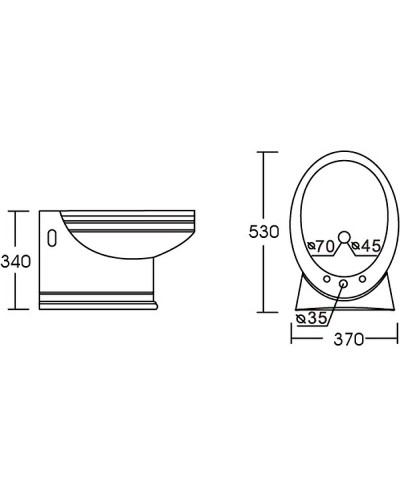 Биде CeramaLux Lux Classic 2031 подвесное Белое