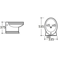 Биде CeramaLux Lux Classic 1413 подвесное Белое
