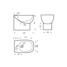 Биде Sanita Luxe Infinity INFSLBI01 Белое