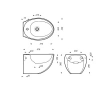 Биде Sanita Luxe Ringo RNGSLBI01 подвесное Белое