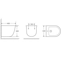 Биде Grossman GR-B4412M подвесное Белое матовое