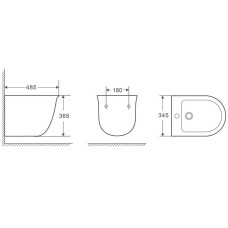 Биде Grossman GR-B4412M подвесное Белое матовое