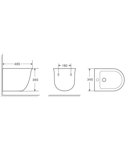 Биде Grossman GR-B4412M подвесное Белое матовое