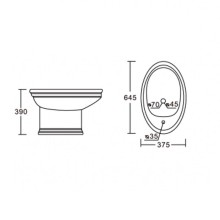 Биде CeramaLux Lux Classic 4285 Белое