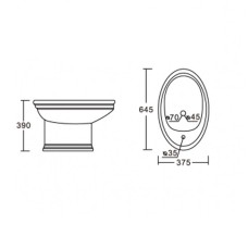 Биде CeramaLux Lux Classic 4285 Белое