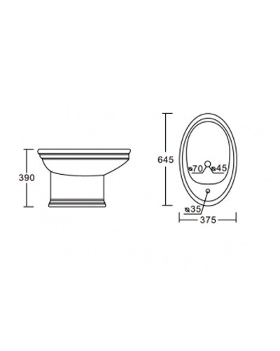Биде CeramaLux Lux Classic 4285 Белое