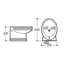 Биде CeramaLux Lux Classic 4289 подвесное Белое