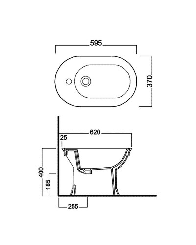 Биде Hatria Dolcevita Y0ET01 Белое