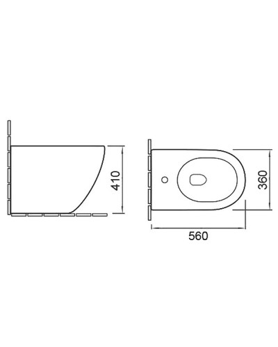 Биде SantiLine SL-5051 Белое