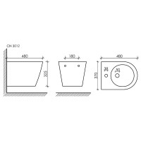 Биде Ceramica Nova Forma CN3012 подвесное Белое