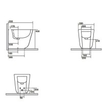 Биде Kerasan Tribeca 512030 Белое матовое