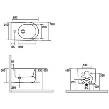 Биде Kerasan Nolita 532501 подвесное Белое