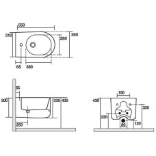 Биде Kerasan Nolita 532501 подвесное Белое