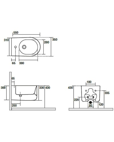 Биде Kerasan Nolita 532501 подвесное Белое