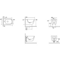 Биде Kerasan Tribeca 512530 подвесное Bianco matt