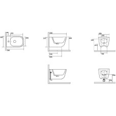 Биде Kerasan Tribeca 512530 подвесное Bianco matt