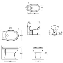 Биде Simas Arcade AR823bix1 Белое