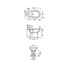 Биде Simas Lante LA04bix1 Белое