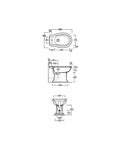 Биде Simas Lante LA04bix1 Белое