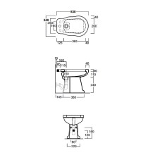 Биде Simas Londra LO923bix1 Белое