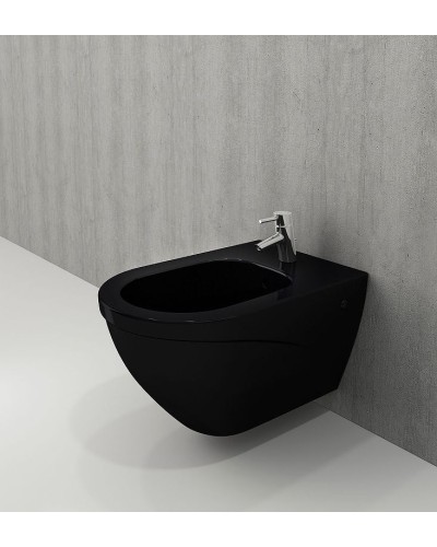 Биде Bocchi Taormina Arch 1121-005-0120 подвесное Черное глянцевое