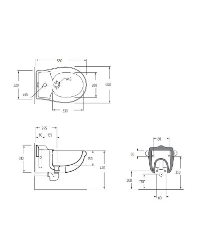 Биде Migliore Impero 20783 подвесное Белое
