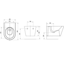Биде Ravak Chrome X01450 подвесное Белое