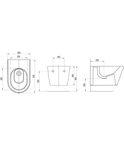 Биде Ravak Chrome X01450 подвесное Белое