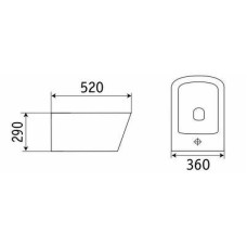 Биде CeramaLux NS5370MB подвесное Черное матовое