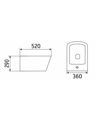 Биде CeramaLux NS5370MB подвесное Черное матовое