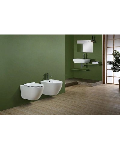 Биде CeramaLux 2197-1 подвесное Белое глянцевое