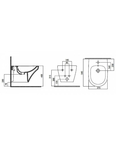 Биде AM.PM Inspire C503411WH подвесное без крышки