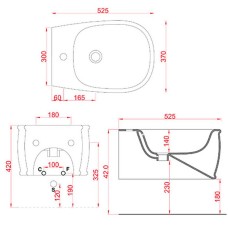 Биде Artceram Ateiler ATB001 01 00 подвесное Белое