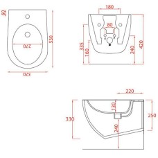 Биде Artceram File 2.0 FLB001 41 00 подвесное Matera