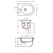 Биде Artceram Chic CHB001 17 00 подвесное Черное матовое