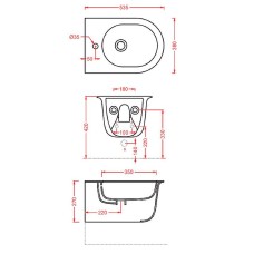 Биде Artceram Chic CHB001 17 00 подвесное Черное матовое