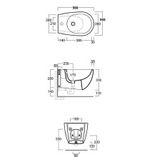 Биде Simas Vignoni VI19 nero mattx1 подвесное Черное матовое