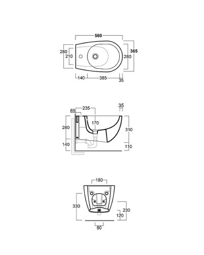 Биде Simas Vignoni VI19 nero mattx1 подвесное Черное матовое