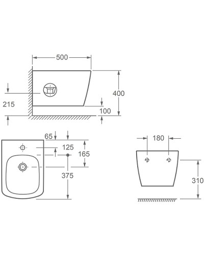 Биде Allen Brau Liberty 4.33005.20 подвесное Белое