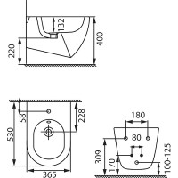 Биде Allen Brau Reality 4.32008.20 подвесное Белое