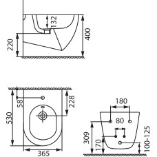 Биде Allen Brau Reality 4.32008.20 подвесное Белое