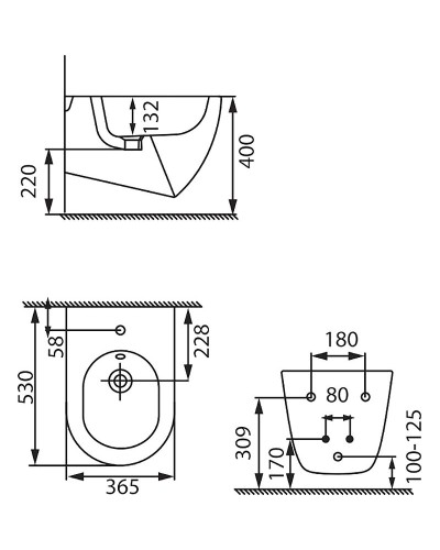Биде Allen Brau Reality 4.32008.20 подвесное Белое