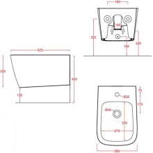Биде Artceram A16 ASB001 05 00 подвесное Белое матовое