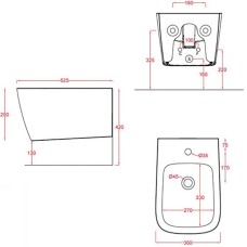Биде Artceram A16 ASB001 05 00 подвесное Белое матовое