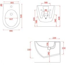 Биде Artceram File 2.0 FLB001 01 30 подвесное Белое