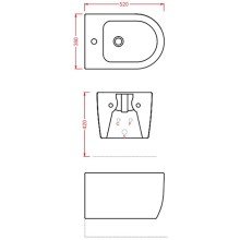 Биде Artceram Monet MNB001 01 00 подвесное Белое