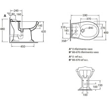 Биде Azzurra Jubilaeum JUBIT000000MBI/(JUB510 bi)x1 Белое