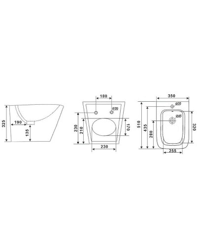 Биде Timo Soli TK-304MB подвесное Черное матовое
